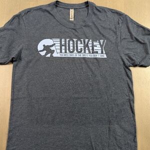 Next Level Apparel Charcoal Hockey Tee